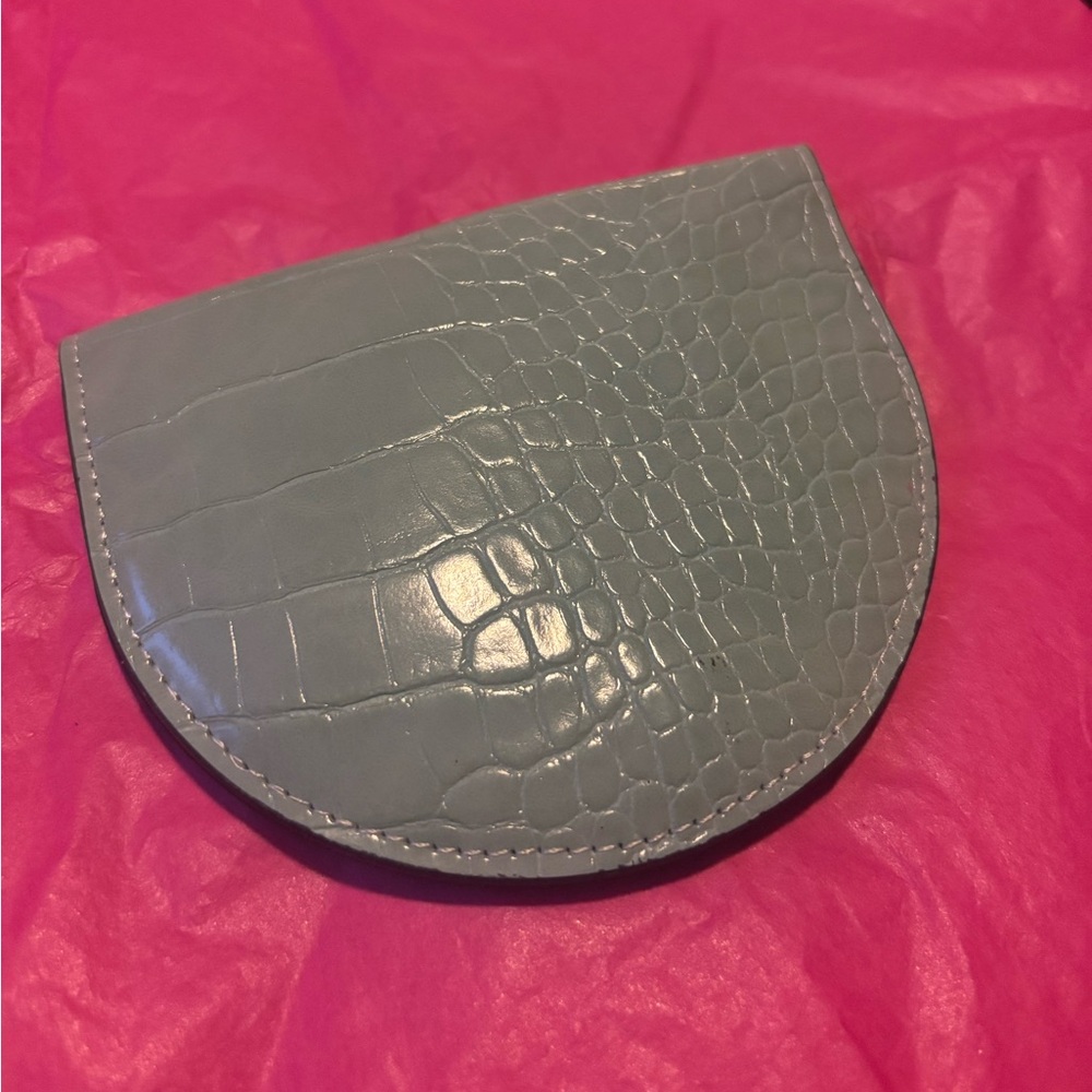 Green Crocodile Embossed Coin Purse